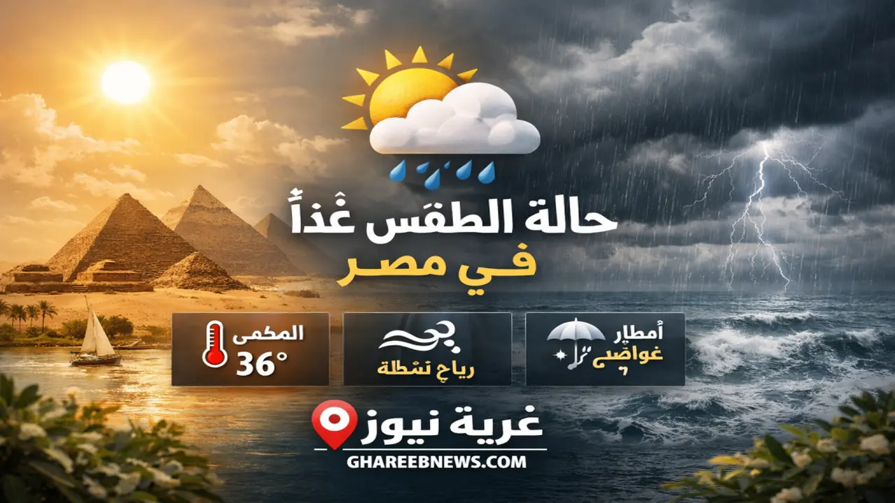 أمطار رعدية وشبورة كثيفة تسيطران على حالة الطقس في مصر غدا